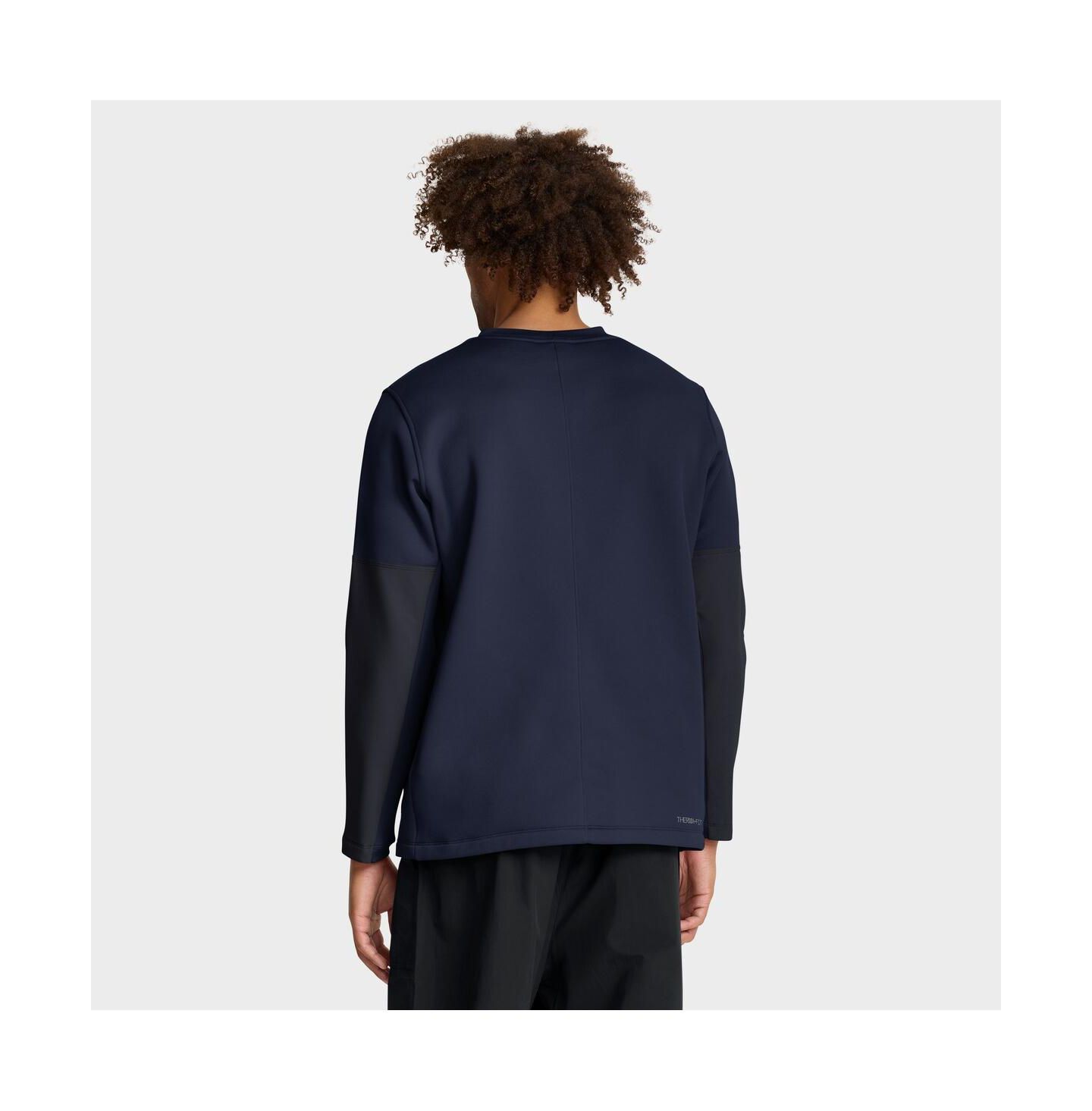 Мужская футболка Nike Navy West Virginia Mountaineers 2025 Sideline Coach Performance Long Sleeve — фото 2