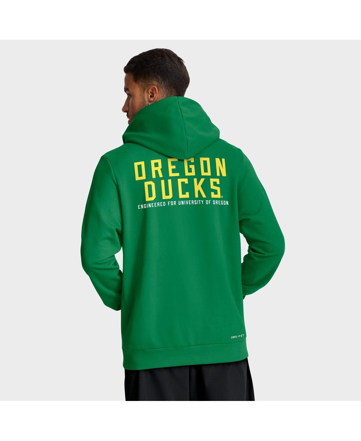 Nike Green Oregon Ducks 2025 Sideline Standard Issue Dri-fit Full-zip Hoodie In Green