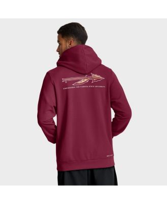 Men's Garnet Florida State Seminoles 2025 Sideline Performance Full-Zip Hoodie