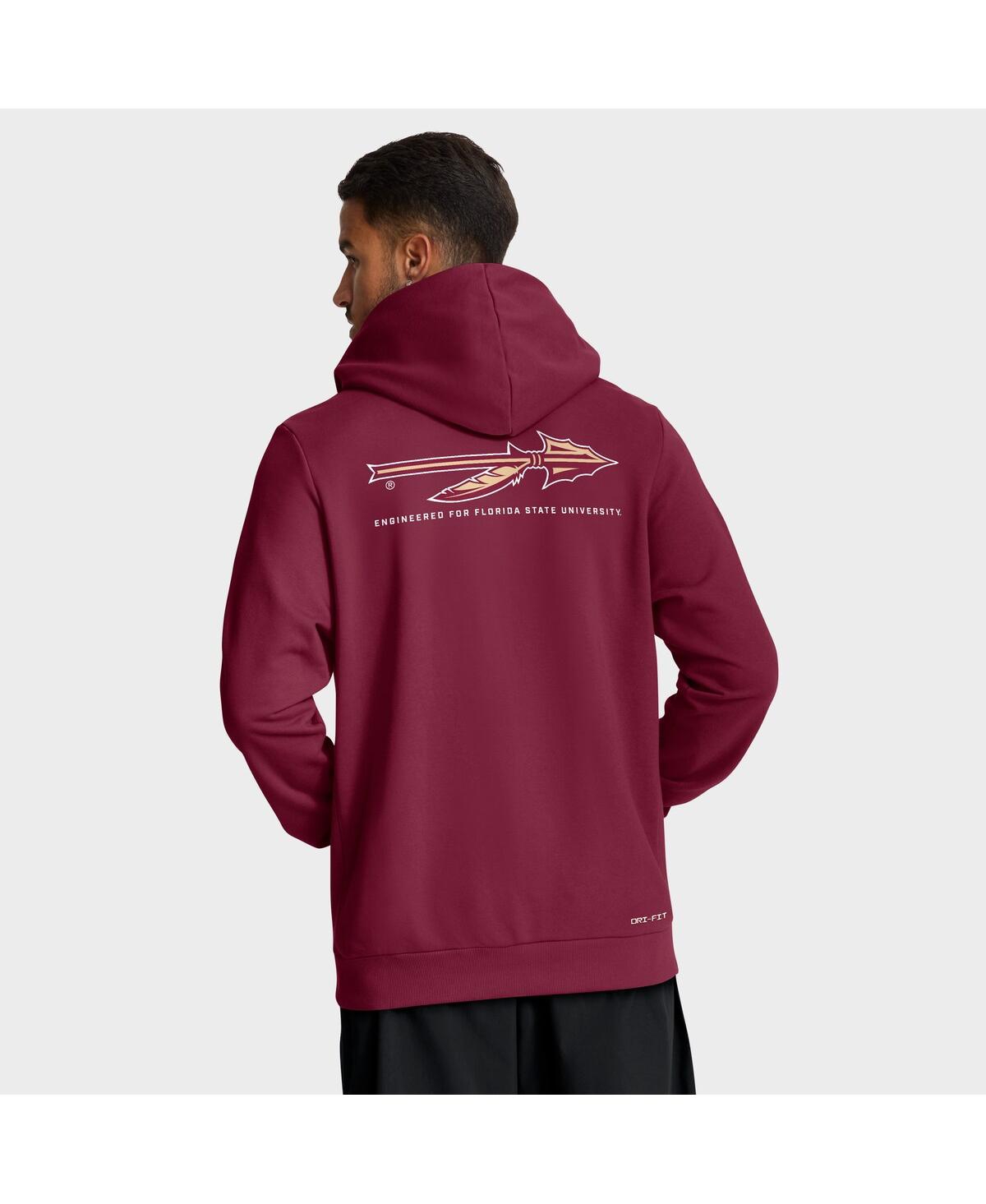 Nike Florida State Sideline  Men's Dri-fit College Full-zip Hoodie In Burgundy