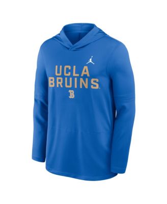 Men's Blue UCLA Bruins 2025 Sideline Performance Long Sleeve Hoodie T-Shirt