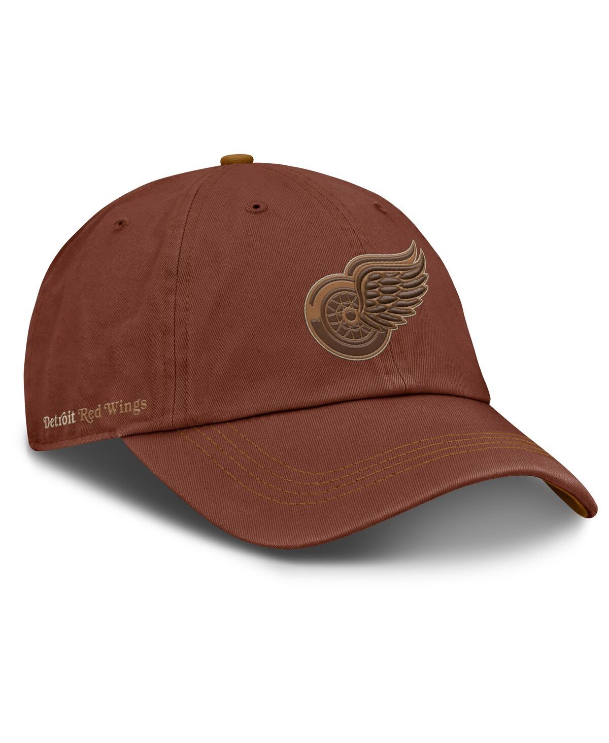 Fanatics Men's Brown Detroit Red Wings Fall Leaves Timber Adjustable Hat In Brown