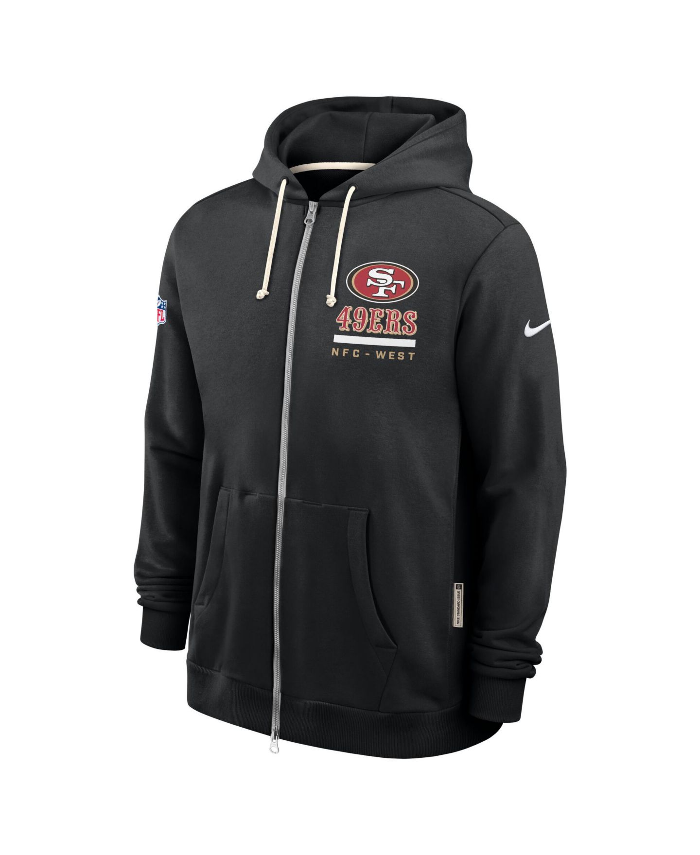 Мужское худи Nike Black San Francisco 49ers Sideline Utility Player Performance Full-Zip — фото 2