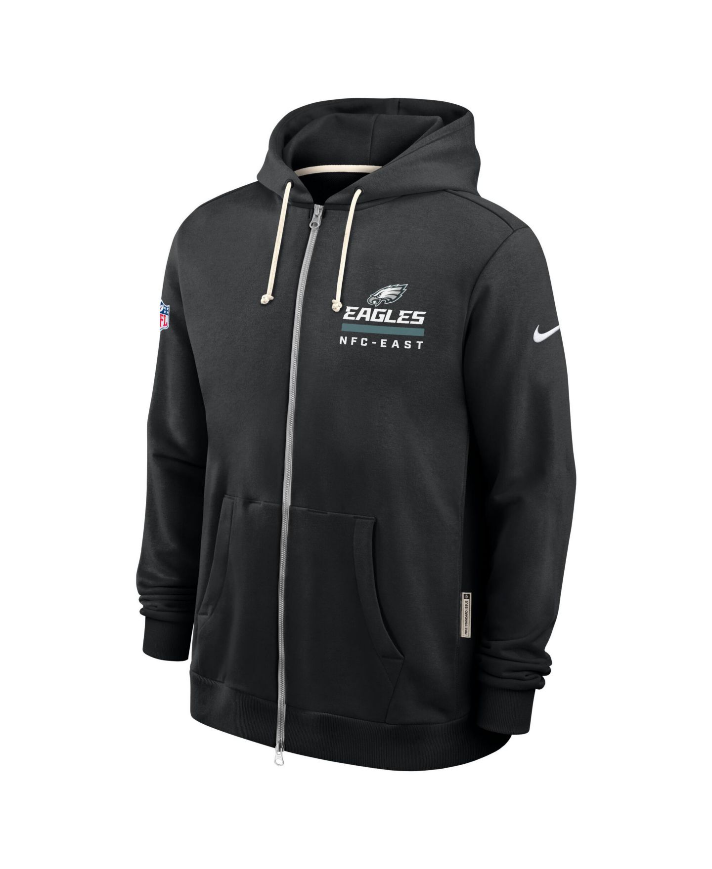 Мужское худи Nike Black Philadelphia Eagles Sideline Utility Player Performance Full-Zip — фото 2