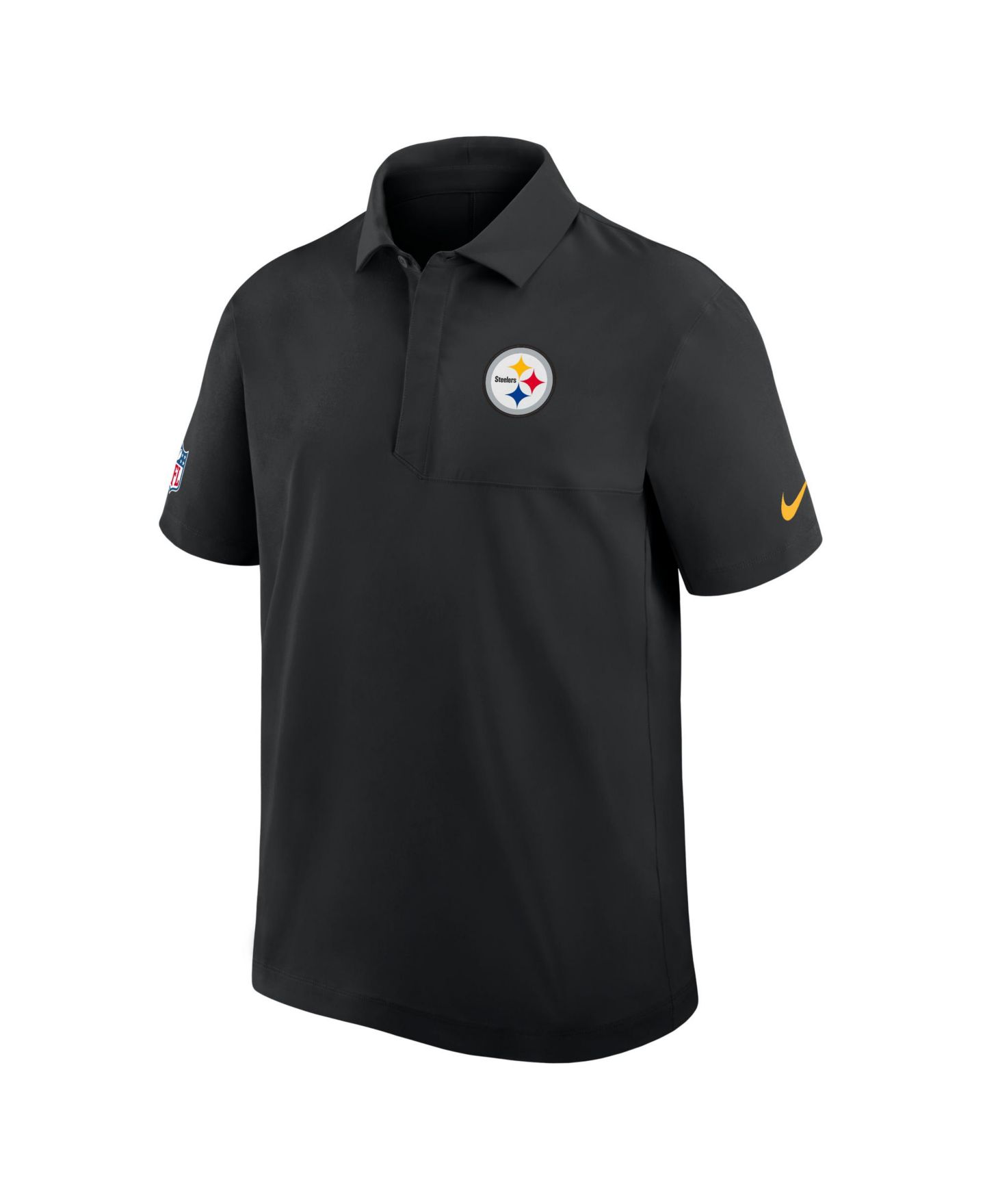 Мужское поло Nike Black Pittsburgh Steelers Sideline City Pride Woven Performance Polo Shirt — фото 2