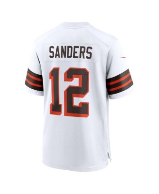 Men's Shedeur Sanders White Cleveland Browns 2025 NFL Draft 2nd Alternate Game Jersey