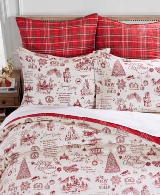Home Yuletide Reversible 3-Pc. Duvet Cover Set, Queen