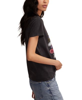 Women's Grateful Dead Flower Bear Classic Crew Neck T-shirt