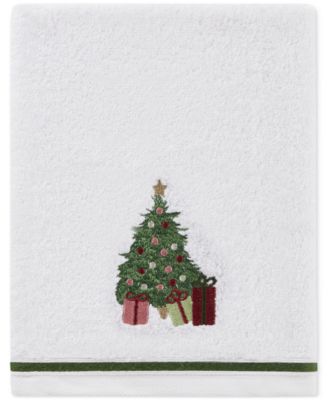 Holiday Christmas Tree Turkish Cotton 2-Pc. Hand Towel Set, 16&amp;quot; x 28&amp;quot;