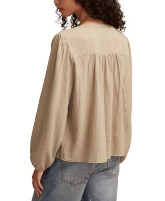 Women's Peasant Button Down Blouse