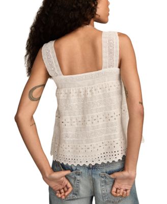 Women's Eyelet Swing Tank Top