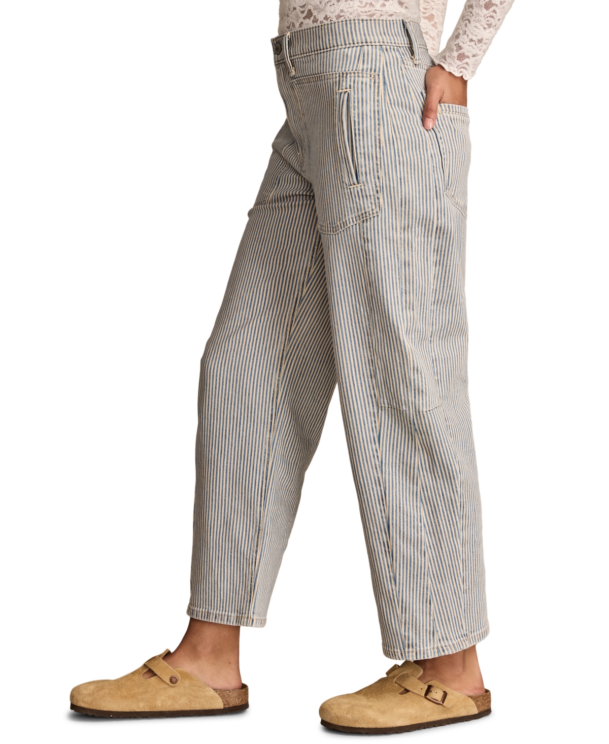 Lucky Brand Legend Barrel Leg Jeans In Gray