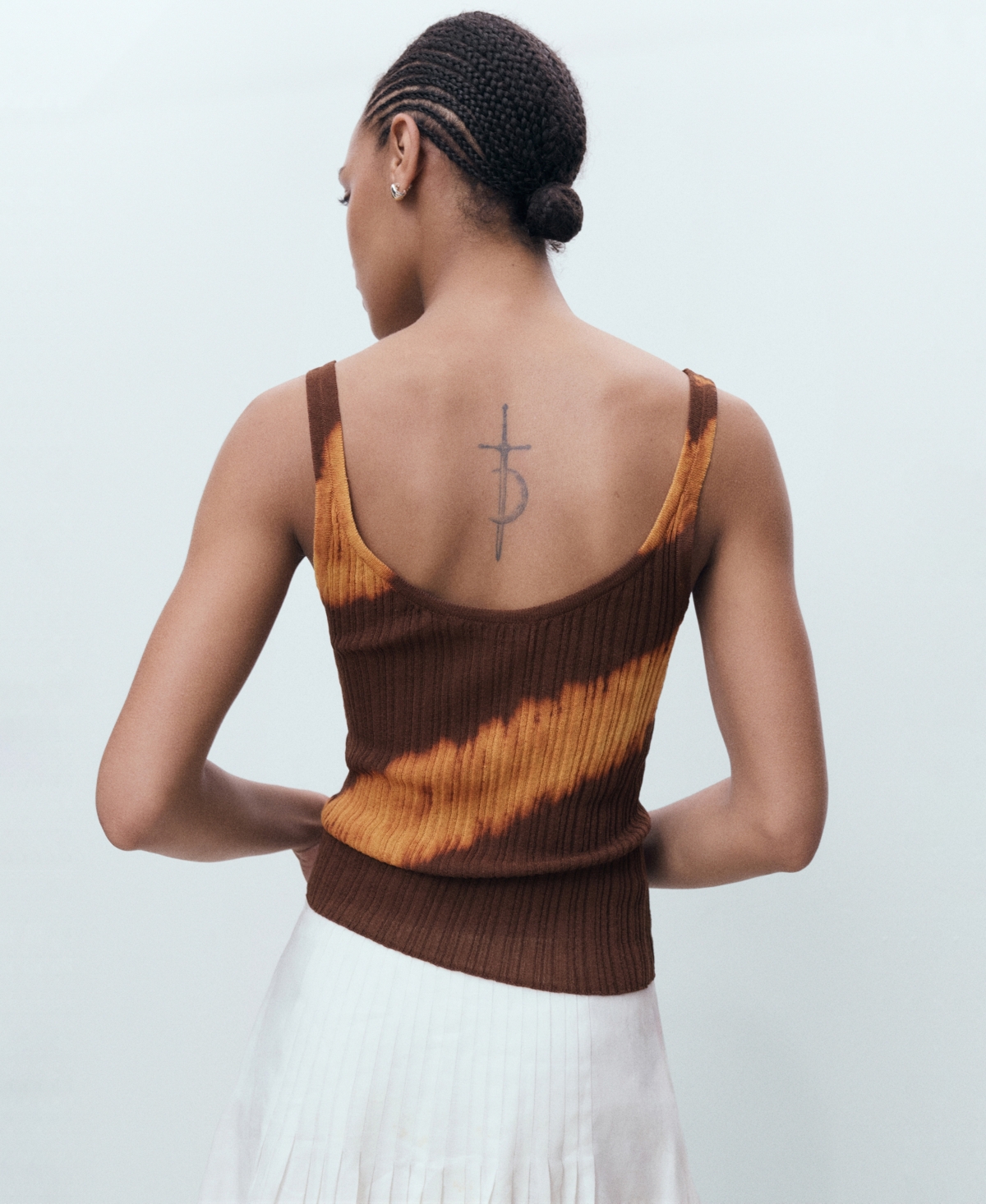 Mango Women's Tie-dye Knit Top In Brown