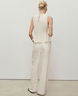 Women's Belted Wide Leg Denim Pants