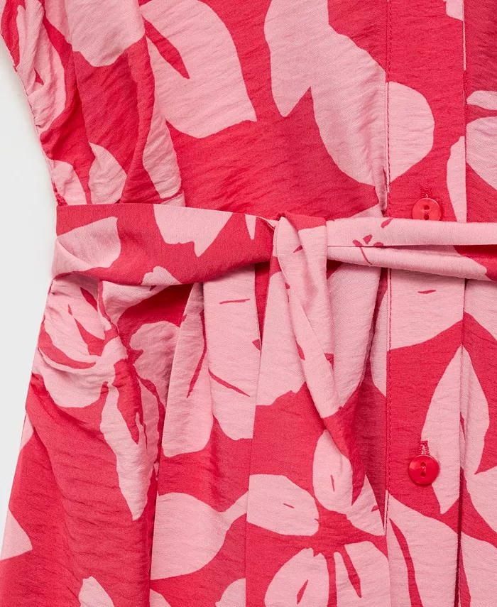Women's Floral Print Shirt Dress - thumbnail 8