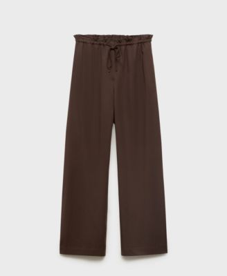Women's Lyocell Wide Leg Tie Pants