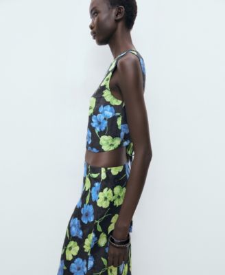 Women's Floral-Print Long Skirt