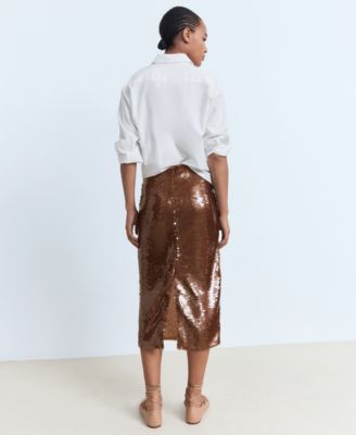 Women's Midi Sequin Skirt