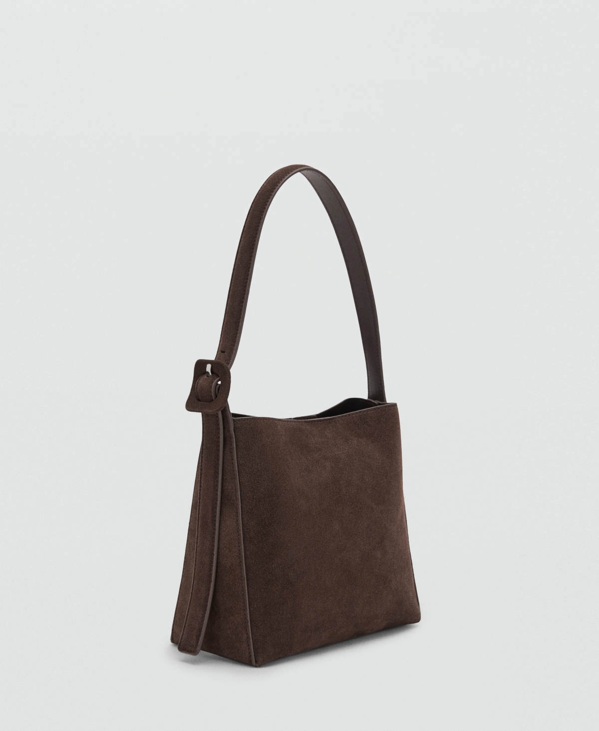 Mango Women's Suede Leather Shopper Bag
