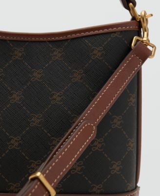 Women's Contrast Print Bucket Bag