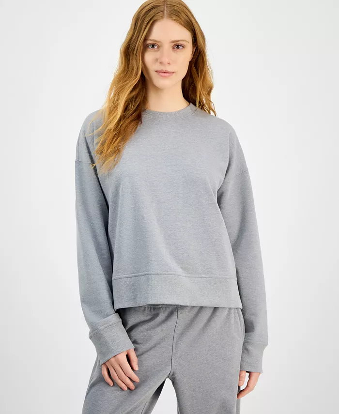 Women's Crewneck Vented-Hem Sweatshirt