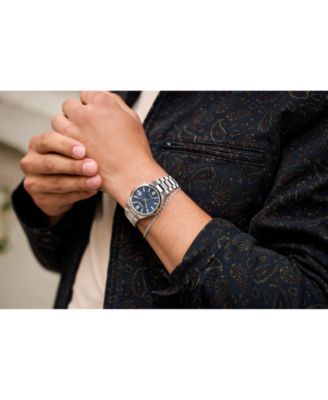 Men's Exclusive Sport Luxury Tsuyosa Automatic Silver-Tone Stainless Steel Bracelet Watch 37mm