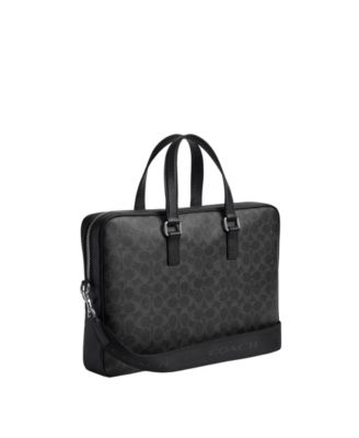 Men's Caden Brief Signature Coated Canvas Laptop Bag