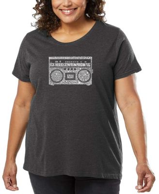 Plus Size Greatest Rap Hits Of The 1980's Word Art T-Shirt