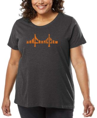 Plus Size San Francisco Bridge Word Art T-Shirt
