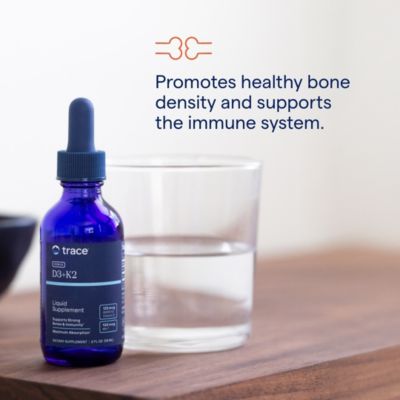 | Liquid Ionic Vitamin D3 + K2 | 125 mcg (5,000 IU) D3, 100 mcg K2 | Concentrated Dietary Supplement | 2 fl oz. 296 Servings