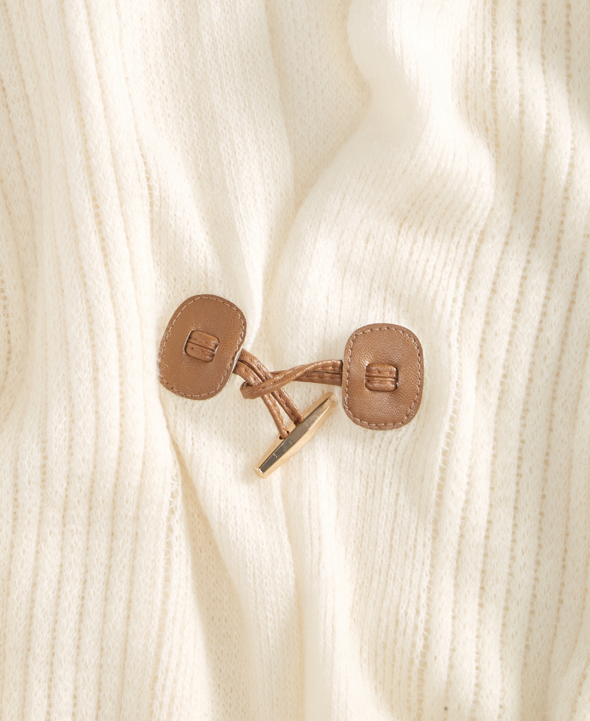 Style & Co Solid Ribbed Toggle Topper, Macy's Exclusive
