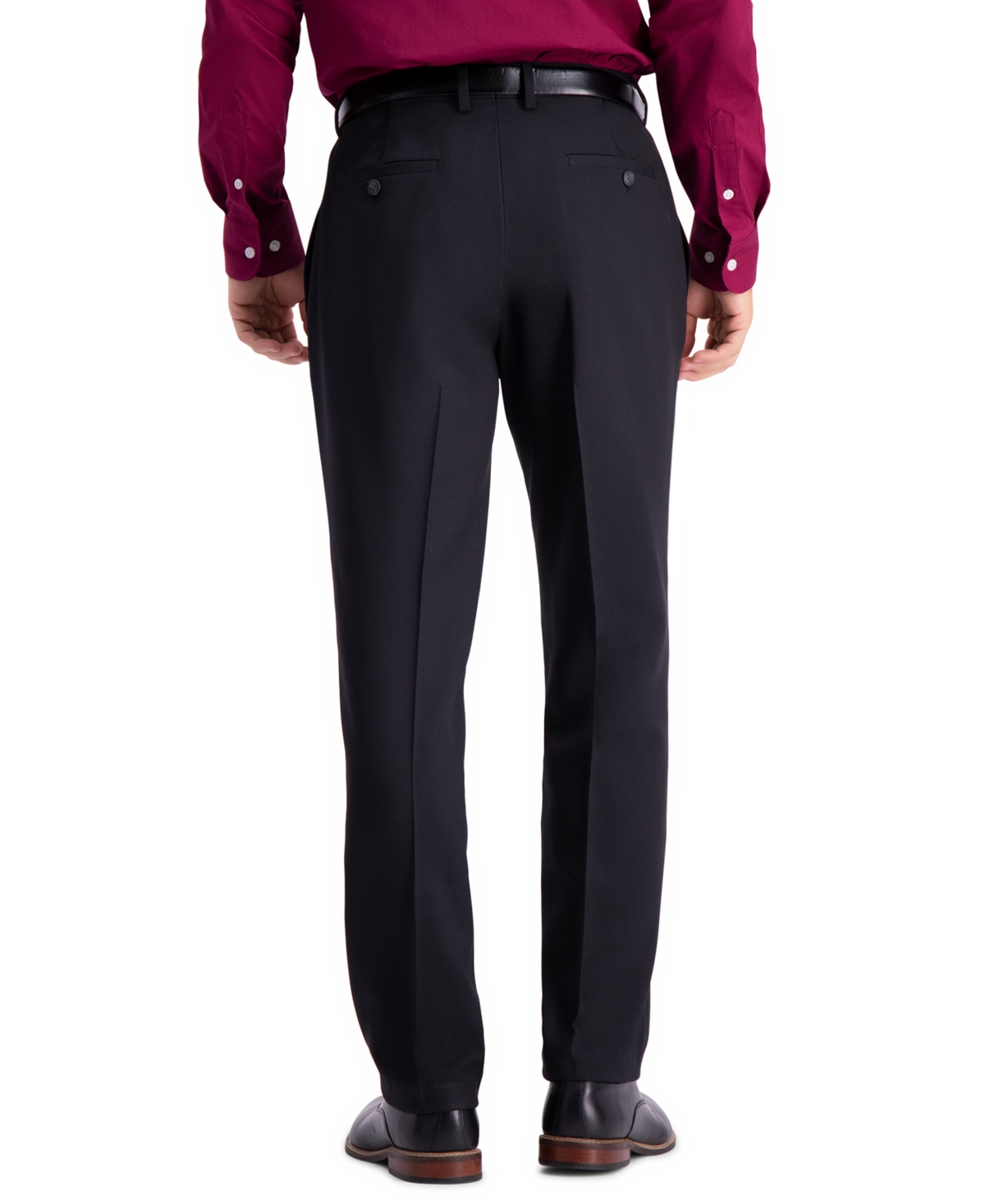 Haggar Men's Travel Performance Tailored Fit Suit Separates Pant In Black