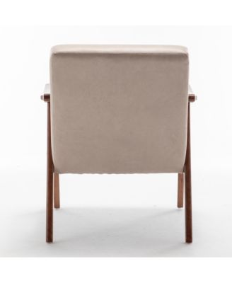 Mid-Century Modern Chair with Solid Wood Frame