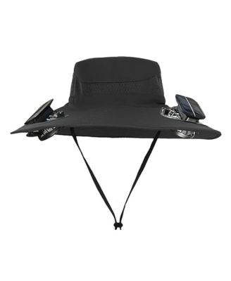 Solar Fan Hat – UPF 50+ Wide Brim Safari Hat with Dual Fans, USB & Solar Power, 3 Speeds, Lightweight & Breathable for Outdoor Cooling