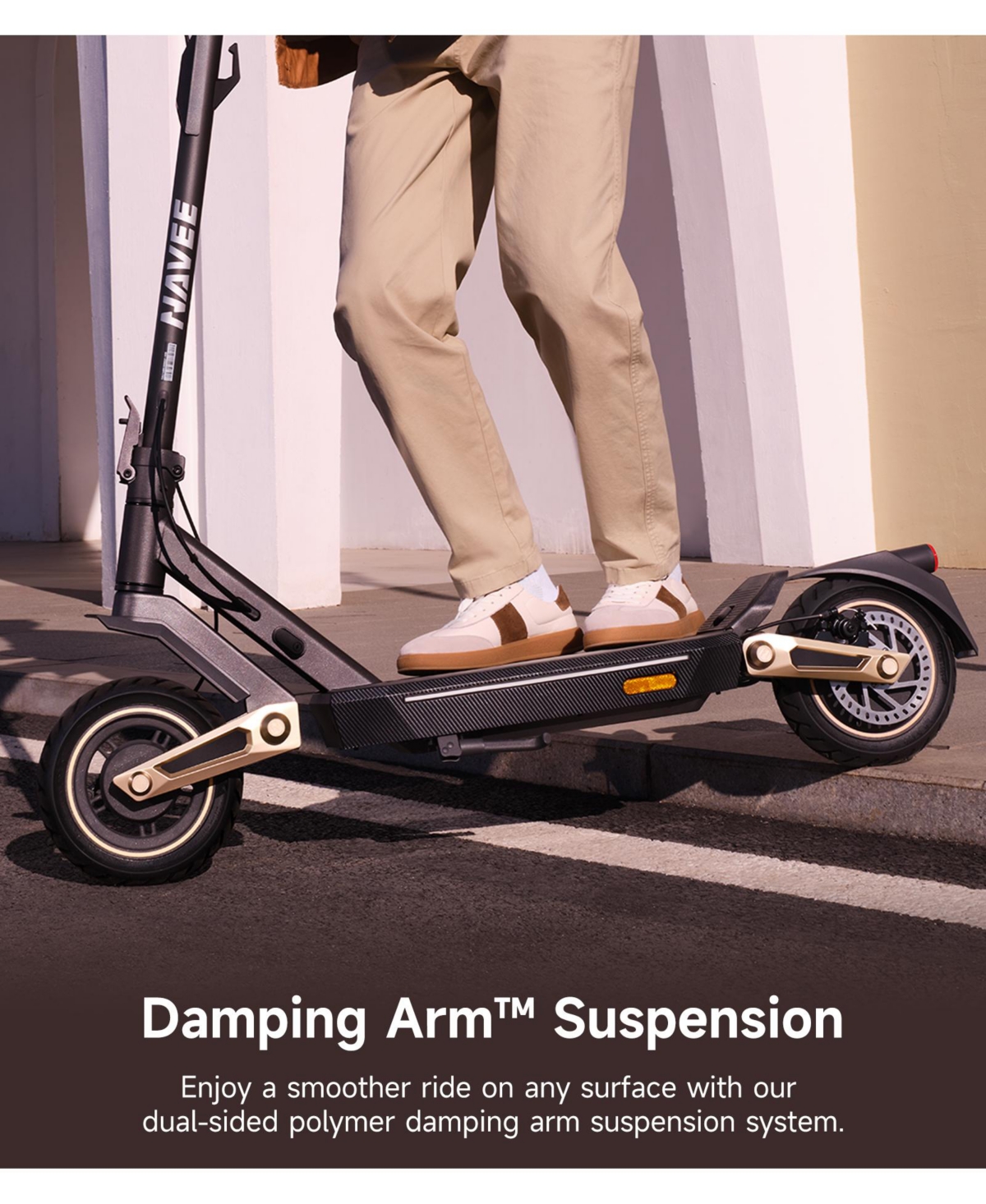 Navee ST3 Electric Scooter w/46.6 miles Max Operating Range & 24.9 mph Max Speed