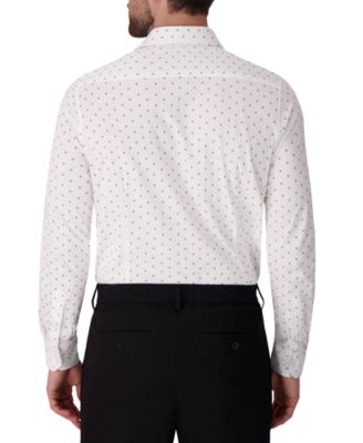 Men's Geometric Print Cotton Knit Dress Shirt