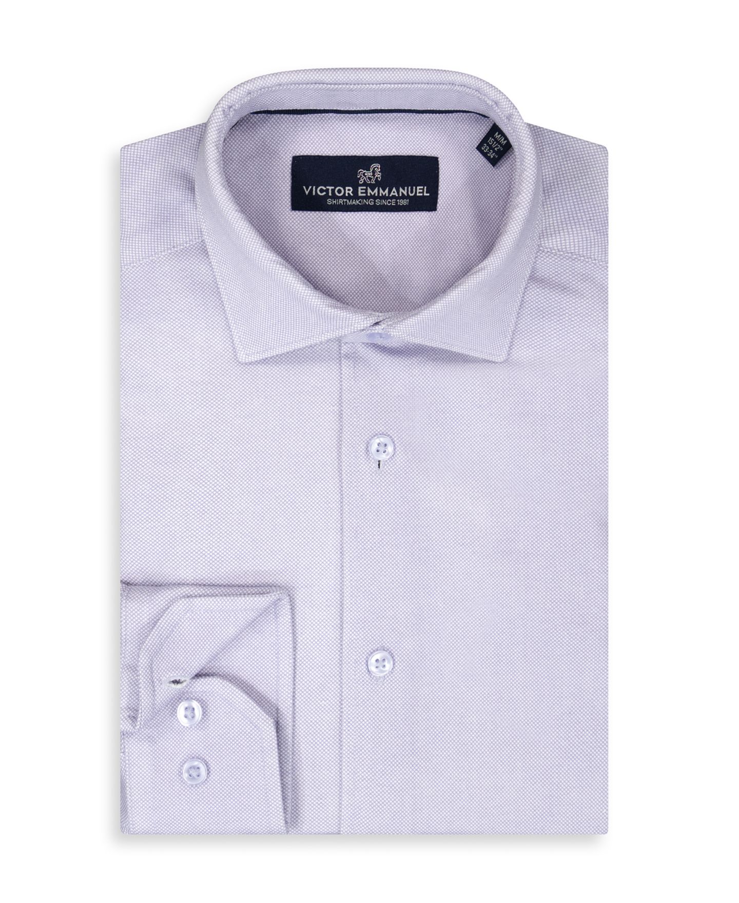 Мужская рубашка Victor Emmanuel Pin Dot Print Dress Shirt, цвет: Светлый синий — фото 5