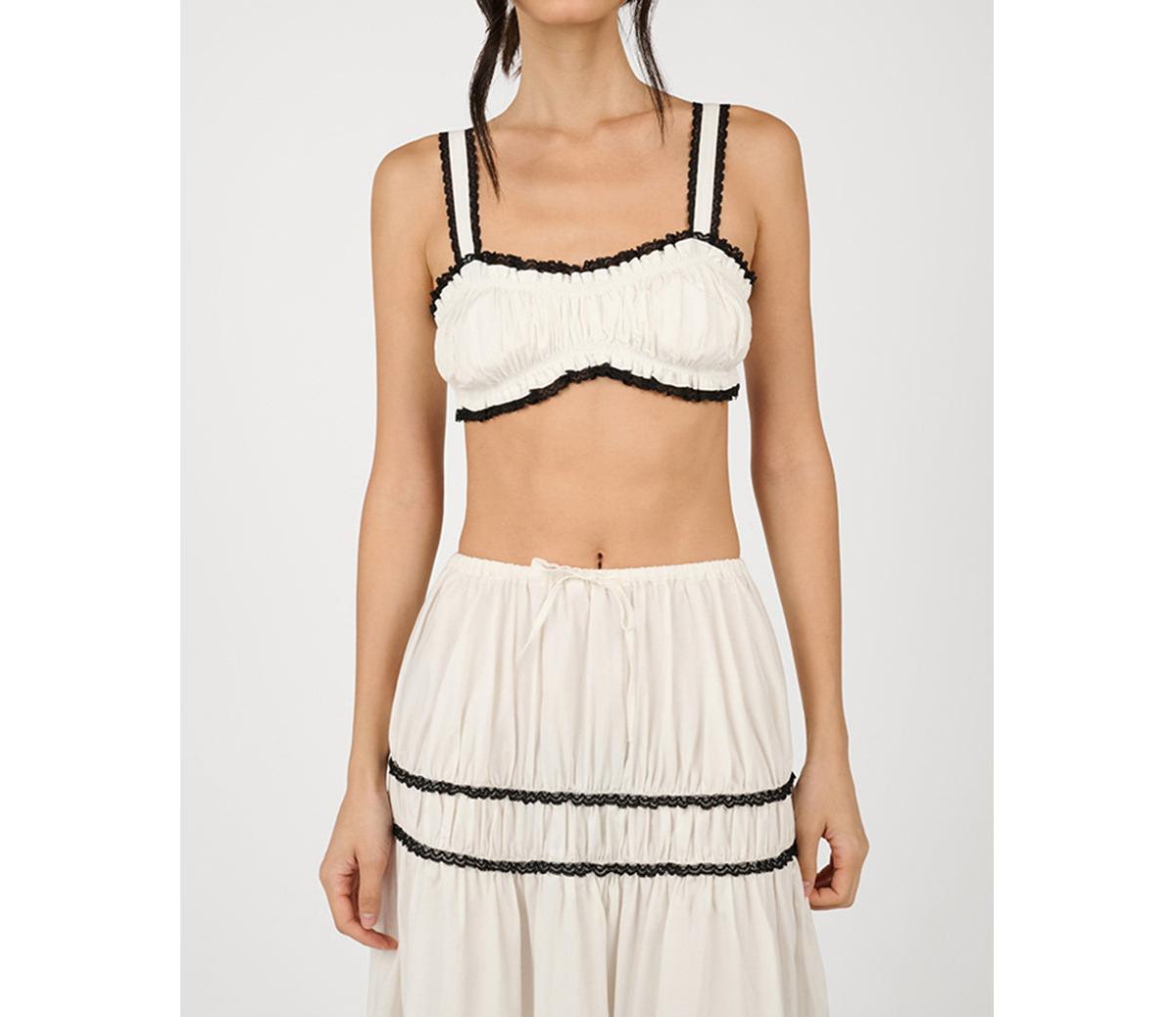 WeWoreWhat Women's Ruched Crop Top