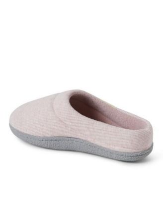 Women's Lacey Rib Knit House Shoe Clog Slipper