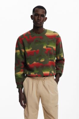 Men's Striped animal sweater