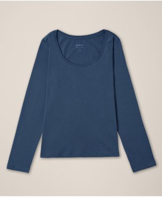 Women's Organic Cotton Softspun Long Sleeve Scoop Neck Tee