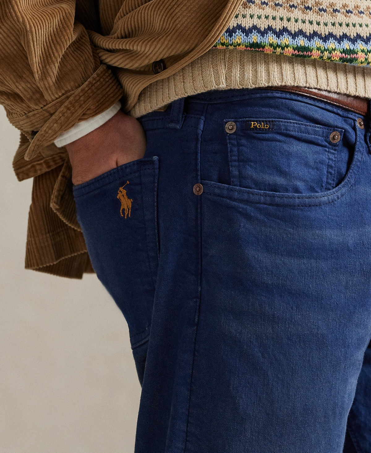 Polo Ralph Lauren Men's Varick Slim Straight Stretch Jeans In Blue
