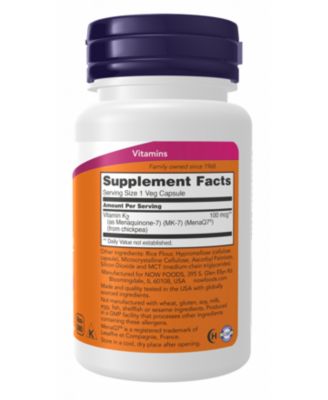 MK 7 Vitamin K 2 ,100 Mcg ,90 VegCaps