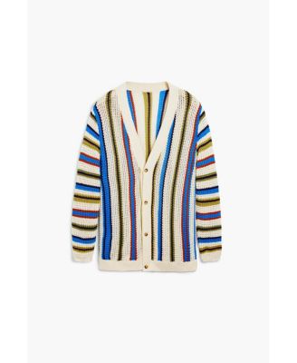 Men's Striped knit cardigan