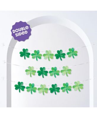 Shamrock Garland Banner, 30 Feet Cord, 15 Shamrocks