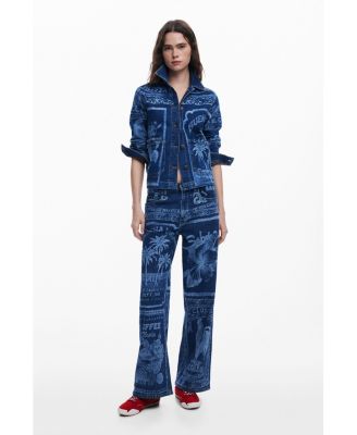 Women's Palm tree denim jacket