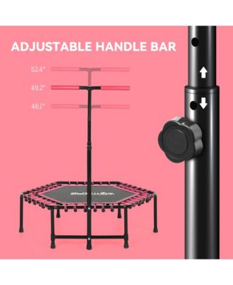 45" Rebounder Trampoline with LED Light & Adjustable Handle,