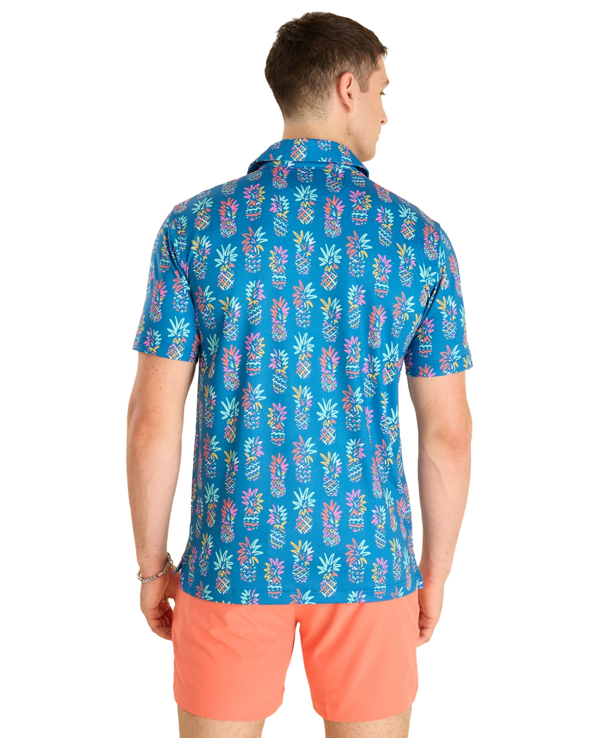 Chubbies Men's The Pineapple Sketch Performance Polo Shirt In Blue