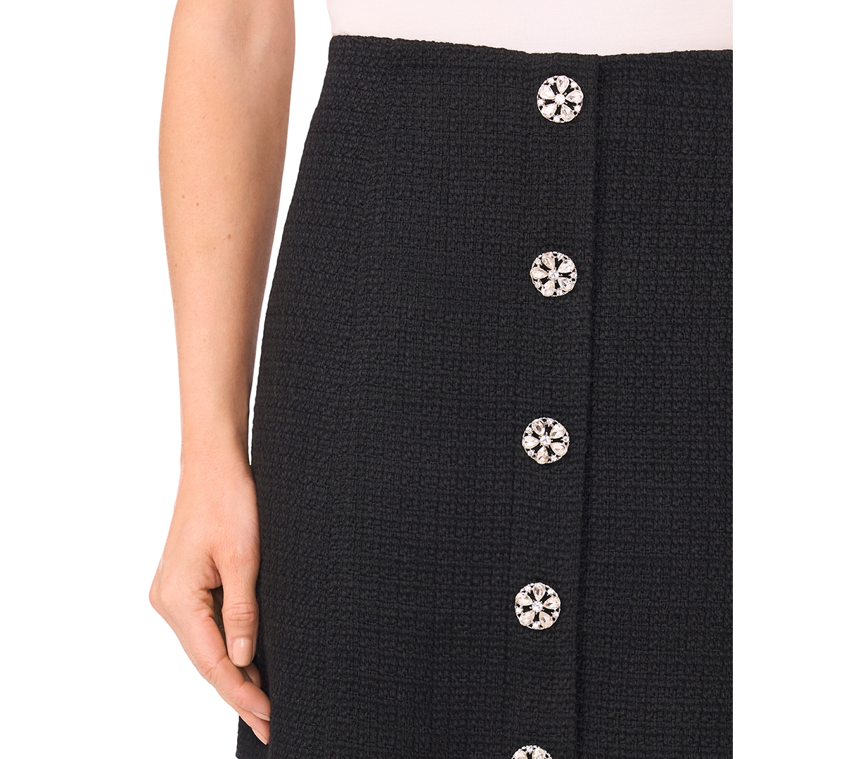 Cece Tweed Miniskirt In Black