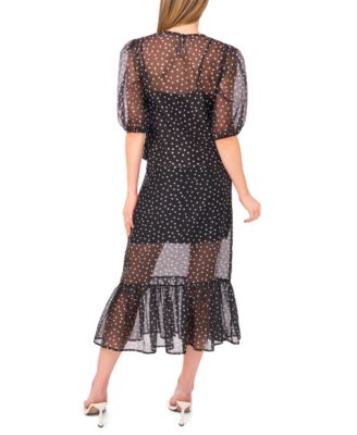 Women's Balloon Short Sleeve Crew Neck Top